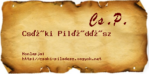 Csáki Piládész névjegykártya